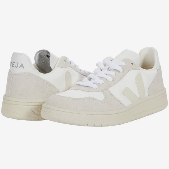 Veja V-10 Suede Sneakers in B-Mesh White/Natural/Pierre Size 9 - Picture 2 of 4
